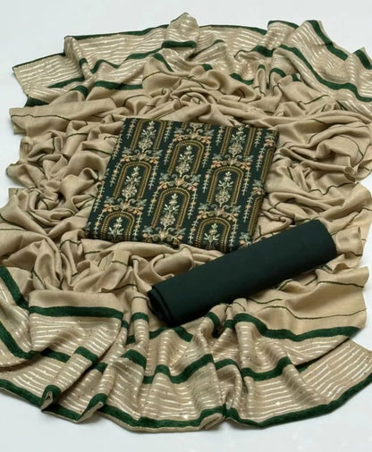 3pc Marina Sequence Embroided Broshia Shawl Dress